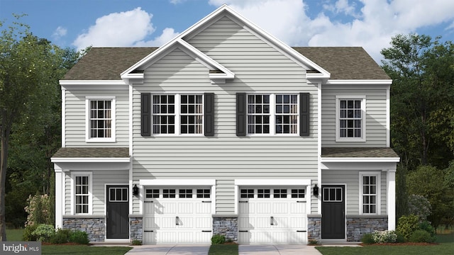 210 Bentz Ave, Villas, NJ 08251 - traditional-style house featuring an attached garage, driveway, and stone siding
