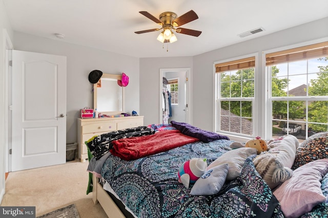 42026 Zircon Dr, Aldie, VA 20105 - bedroom featuring carpet and ceiling fan