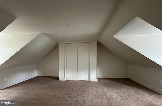 33 New Dorwart St, Lancaster, PA 17603 - bonus room featuring carpet flooring, vaulted ceiling, and baseboards
