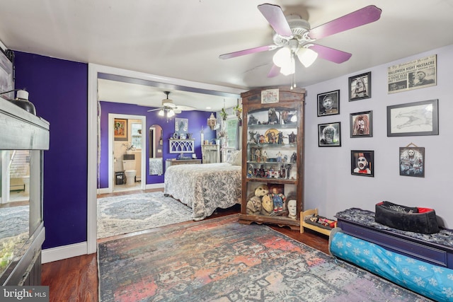 32 Jacobstown Rd, New Egypt, NJ 08533 - bedroom featuring wood finished floors, baseboards, and ceiling fan