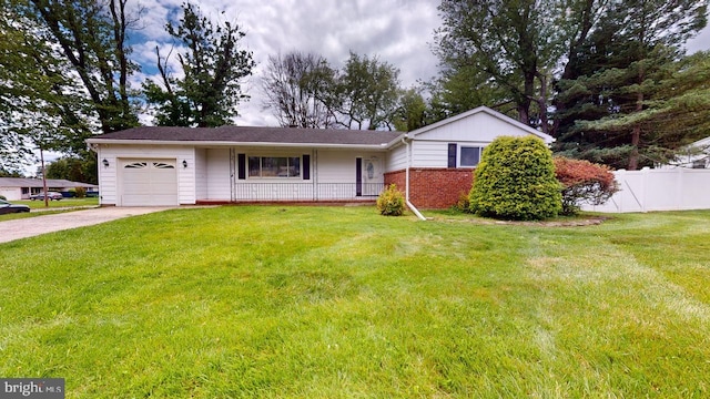 35 Bayberry Rd, Ewing, NJ 08618 - ranch-style home featuring a garage, concrete driveway, and brick siding