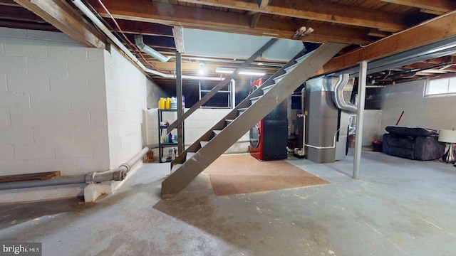 35 Bayberry Rd, Ewing, NJ 08618 - below grade area with stairway and heating unit