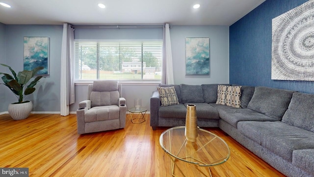 35 Bayberry Rd, Ewing, NJ 08618 - living room with light wood-type flooring and recessed lighting