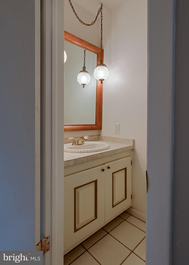 3900 Mark Ave, Harrisburg, PA 17110 - bathroom with vanity and tile patterned flooring