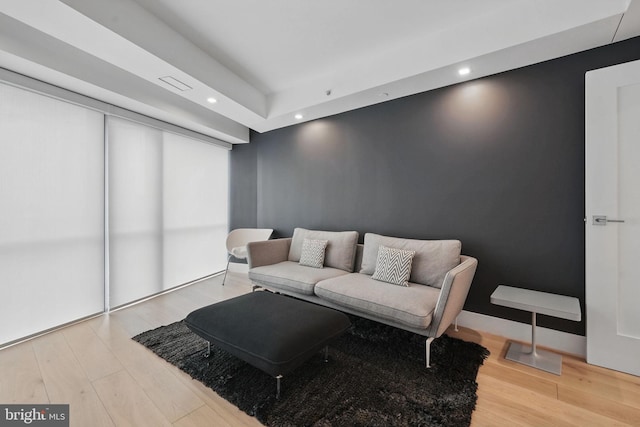 1111 19th St N Unit 2108, Arlington, VA 22209 - living area featuring recessed lighting and wood finished floors