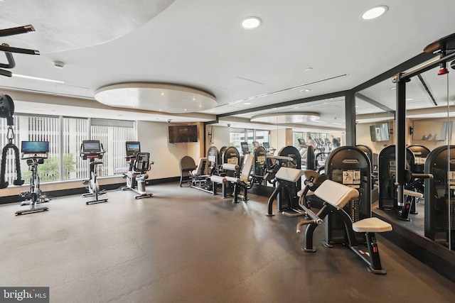 1111 19th St N Unit 2108, Arlington, VA 22209 - workout area with recessed lighting
