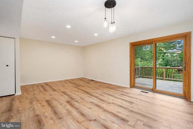 9441 Clocktower Ln, Columbia, MD 21046 - spare room with light wood finished floors, baseboards, and recessed lighting