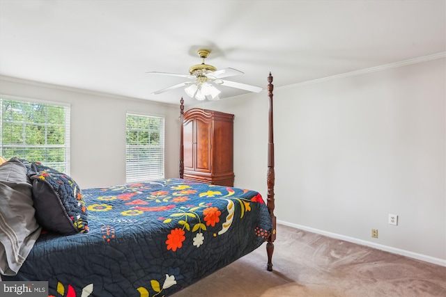 922 Pheasant Run Dr, Gaithersburg, MD 20878 - carpeted bedroom featuring ornamental molding, baseboards, and a ceiling fan