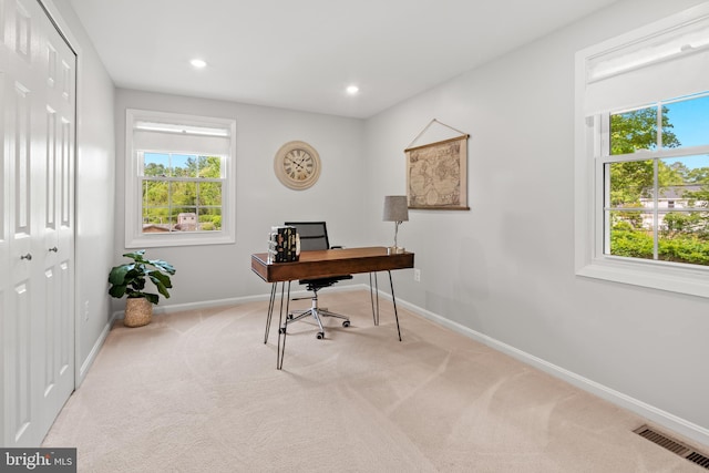 12419 Melling Ln, Bowie, MD 20715 - carpeted office with baseboards and recessed lighting