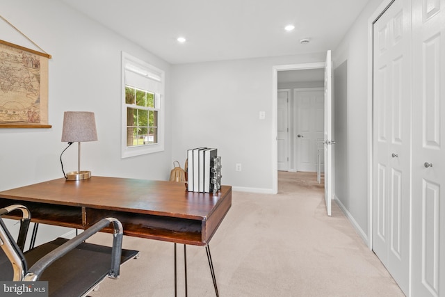 12419 Melling Ln, Bowie, MD 20715 - office space with light carpet, recessed lighting, and baseboards