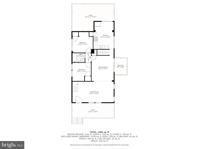 1402 W Old Cold Spring Ln, Baltimore, MD 21209 - property floor plan