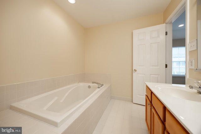 19 Cameron Ct, Royersford, PA 19468 - full bath featuring a garden tub, vanity, and recessed lighting
