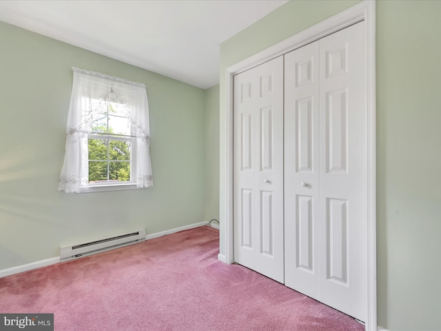 95 Comanche Dr, Auburn, PA 17922 - unfurnished bedroom featuring a baseboard radiator, carpet flooring, and a closet