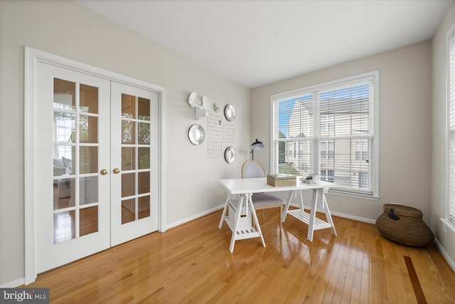 3 Graham Ct, Middletown, DE 19709 - office area with french doors, light wood-style floors, and baseboards