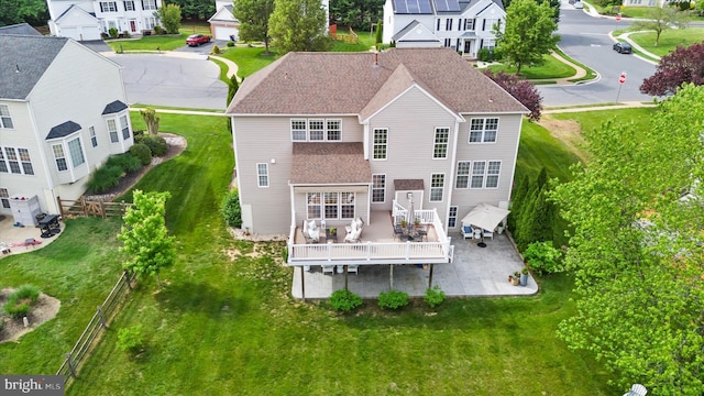 3 Graham Ct, Middletown, DE 19709 - back of property with a patio, roof with shingles, and a residential view