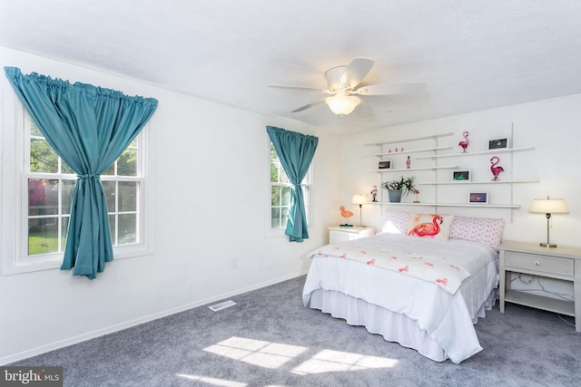 10263 Wayover Way, Columbia, MD 21046 - carpeted bedroom with multiple windows, baseboards, and a ceiling fan