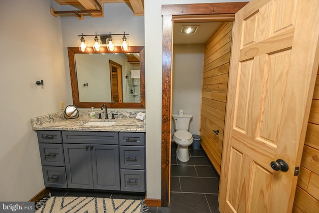 90 Biltmore Ridge Trl, Mc Henry, MD 21541 - bathroom with vanity, toilet, baseboards, and tile patterned flooring