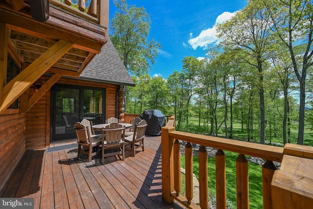 90 Biltmore Ridge Trl, Mc Henry, MD 21541 - wooden deck featuring outdoor dining space and grilling area
