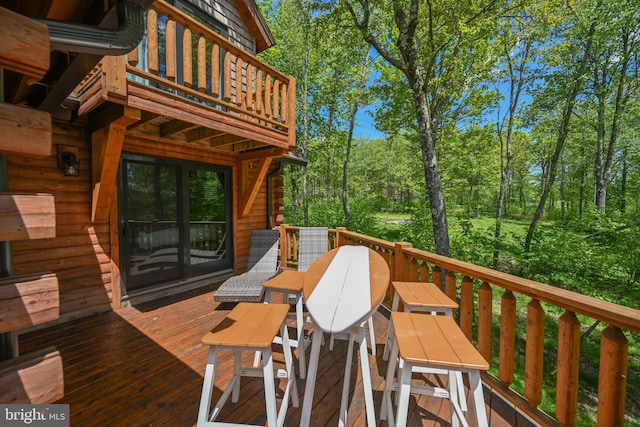 90 Biltmore Ridge Trl, Mc Henry, MD 21541 - wooden terrace with outdoor dining space