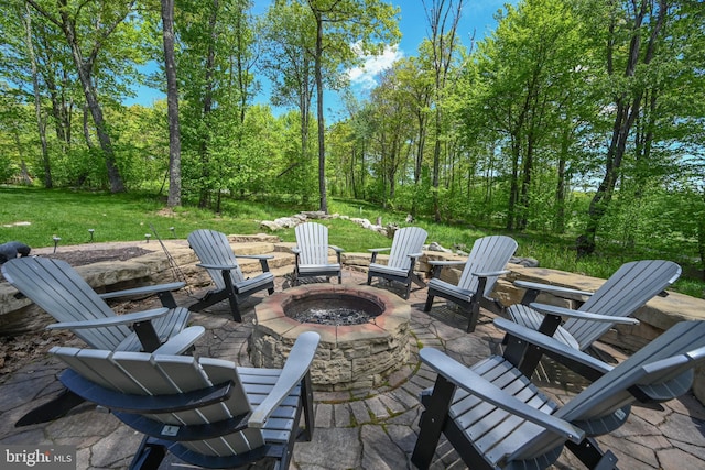 90 Biltmore Ridge Trl, Mc Henry, MD 21541 - view of patio / terrace featuring a fire pit