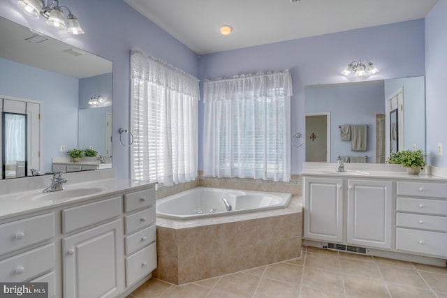 29865 Hillary Ave, Easton, MD 21601 - full bath with healthy amount of natural light, tile patterned floors, and two vanities