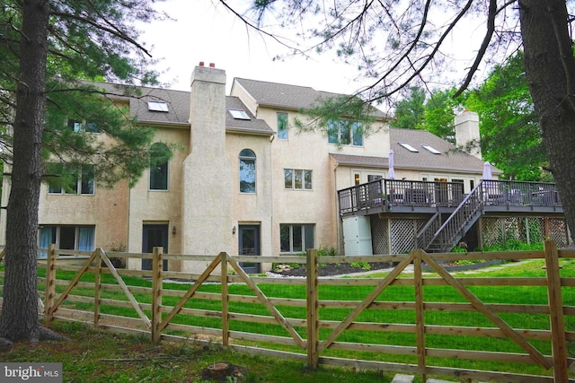 4 E Spring Oak Cir, Media, PA 19063 - gate with a wooden deck and stairs
