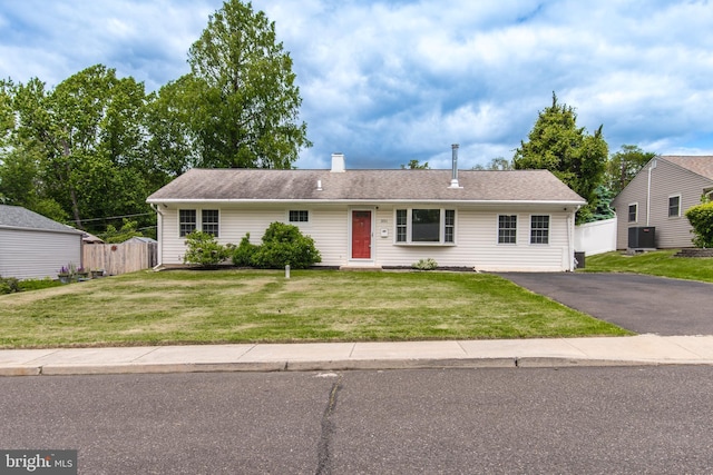 351 Doone Rd, Fairless Hills, PA 19030 - single story home featuring a chimney and asphalt driveway