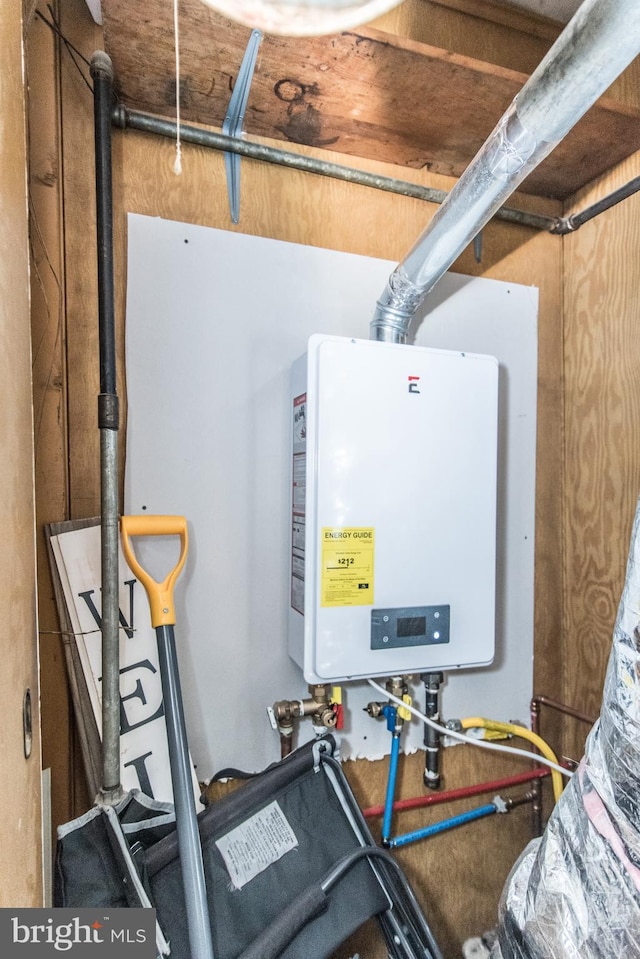 351 Doone Rd, Fairless Hills, PA 19030 - utility room featuring tankless water heater
