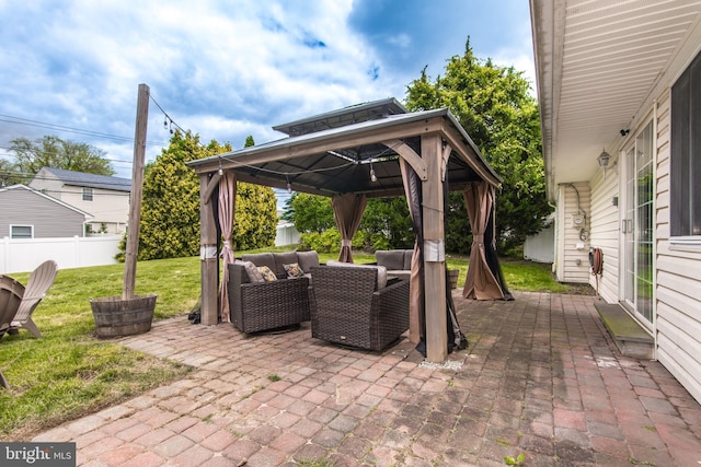 351 Doone Rd, Fairless Hills, PA 19030 - view of patio with outdoor lounge area and a gazebo
