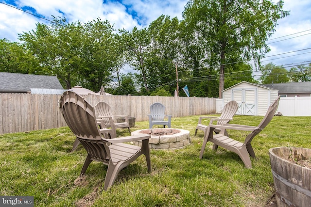 351 Doone Rd, Fairless Hills, PA 19030 - view of yard with a fire pit