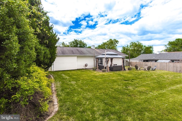 351 Doone Rd, Fairless Hills, PA 19030 - back of property featuring a gazebo, an outdoor fire pit, and a patio area