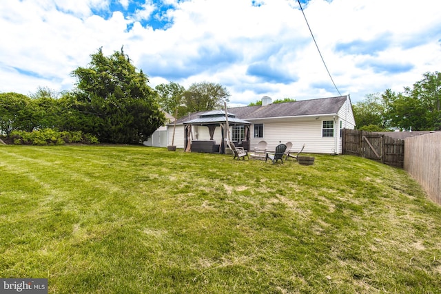 351 Doone Rd, Fairless Hills, PA 19030 - back of property featuring a gazebo and a chimney