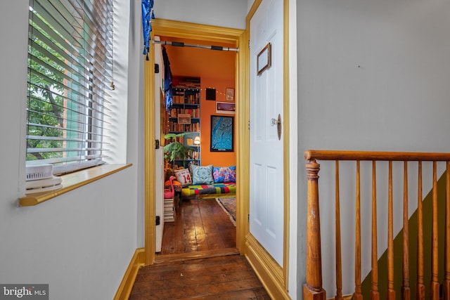 503 N Paca St, Baltimore, MD 21201 - hall with wood-type flooring