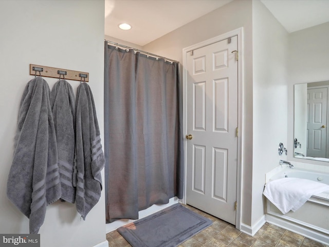 112 Toulouse Ln, Martinsburg, WV 25403 - full bathroom featuring baseboards, curtained shower, and vanity