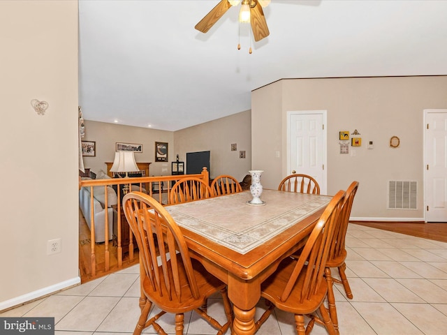6810 Morrow Way, Frederick, MD 21703 - dining area featuring light tile patterned floors, ceiling fan, baseboards, and recessed lighting