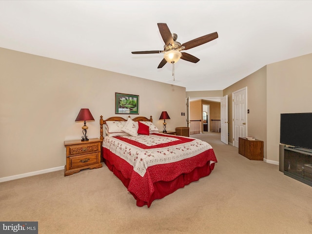 6810 Morrow Way, Frederick, MD 21703 - carpeted bedroom with baseboards and ceiling fan