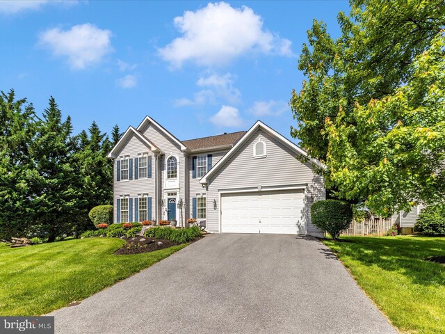 6810 Morrow Way, Frederick, MD 21703 - view of front facade with asphalt driveway and a garage