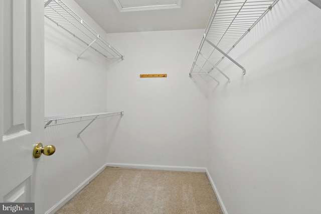 6201 Knolls Ct, Elkridge, MD 21075 - spacious closet with light colored carpet and attic access