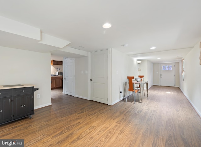 4909 Meade St NE, Washington, DC 20019 - interior space with wood finished floors, recessed lighting, and baseboards