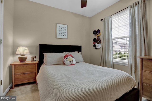 3061 Raking Leaf Dr, Abingdon, MD 21009 - bedroom featuring light carpet, baseboards, and ceiling fan