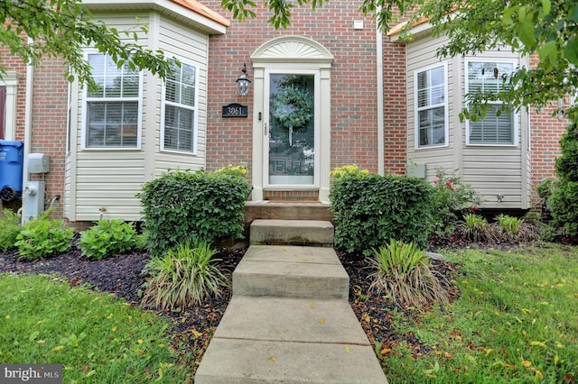 3061 Raking Leaf Dr, Abingdon, MD 21009 - view of exterior entry featuring brick siding
