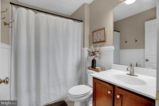 3061 Raking Leaf Dr, Abingdon, MD 21009 - full bath with a wainscoted wall, vanity, and toilet