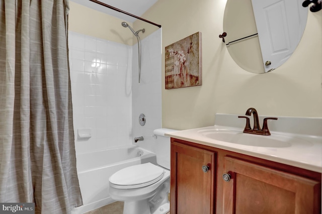3061 Raking Leaf Dr, Abingdon, MD 21009 - bathroom with toilet, shower / tub combo with curtain, and vanity
