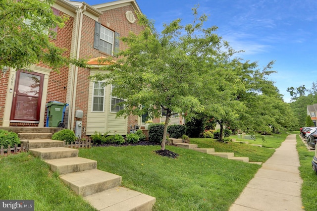 3061 Raking Leaf Dr, Abingdon, MD 21009 - view of front of property with a front yard and brick siding
