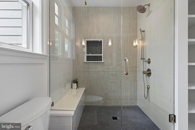 3718 Gradyville Rd, Newtown Square, PA 19073 - bathroom featuring toilet and a stall shower