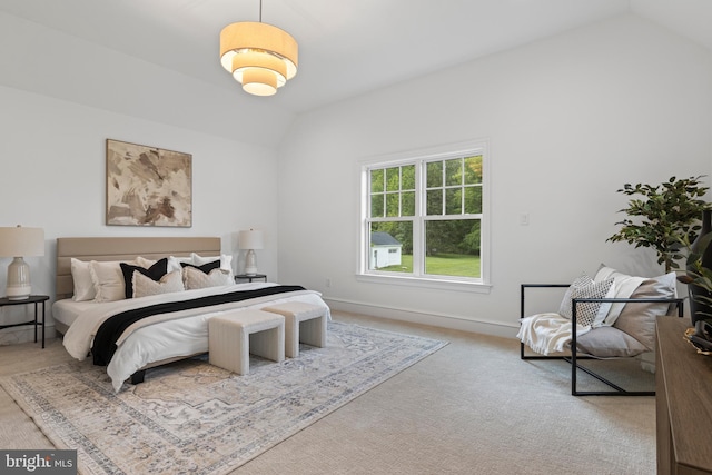 3718 Gradyville Rd, Newtown Square, PA 19073 - bedroom with vaulted ceiling, carpet floors, and baseboards