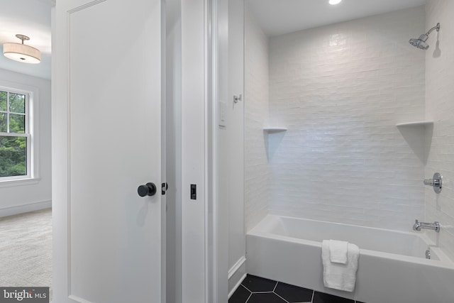 3718 Gradyville Rd, Newtown Square, PA 19073 - full bath with shower / tub combination, tile patterned floors, and baseboards