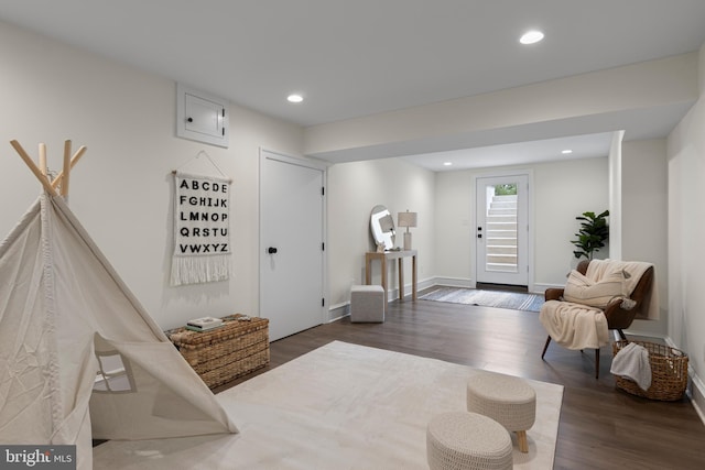 3718 Gradyville Rd, Newtown Square, PA 19073 - foyer with wood finished floors, recessed lighting, and baseboards