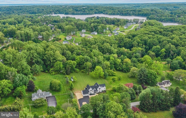 3718 Gradyville Rd, Newtown Square, PA 19073 - drone / aerial view of a heavily wooded area and a nearby body of water