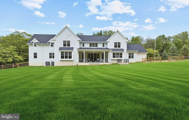 3718 Gradyville Rd, Newtown Square, PA 19073 - rear view of property featuring a patio area, a standing seam roof, and metal roof